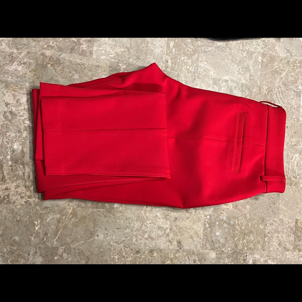 Express stretch pants. Beautiful Red. Stretch fabric.